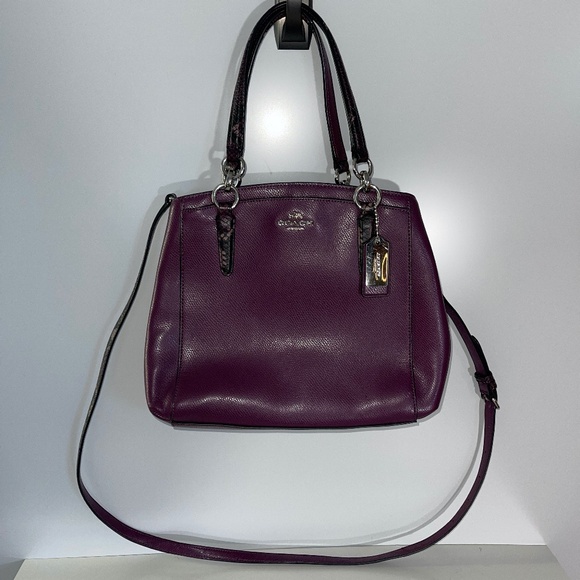 Coach Minetta Leather Crossbody In Exotic Trim Handbag - Picture 2 of 11